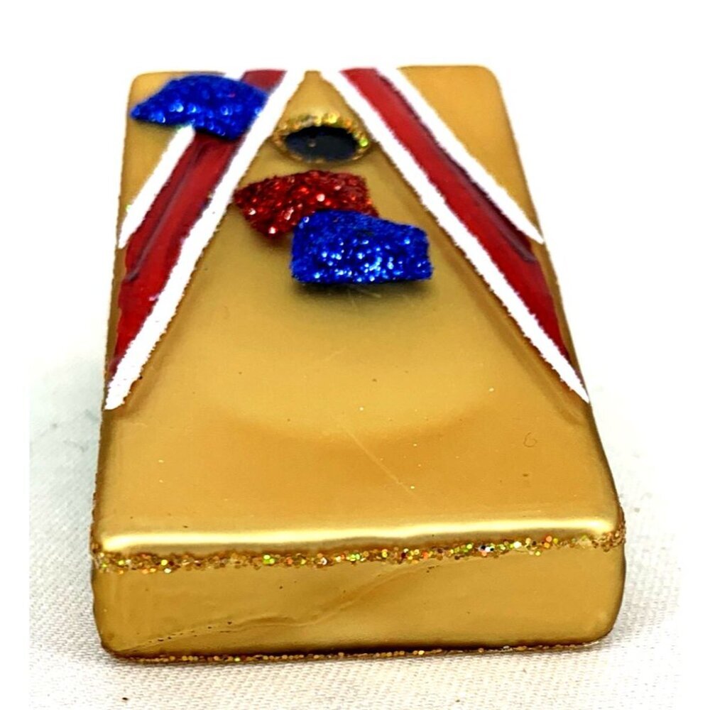 Old World Christmas Corn Hole Game Holiday Ornament Glass NWT 3.25" - Picture 6 of 7